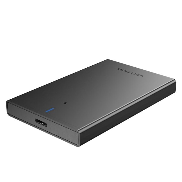 Vention 2.5 Inch SATA Hard Drive Enclosure (USB 3.0 Micro-B) Black - imagine 3