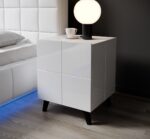Cama bedside table REJA white gloss/white gloss - imagine 4