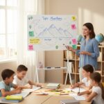 Ergo Office mobile dry erase board  horizontal orientation  white  single sided  with shelf  board dimensions 1190x790mm  ER-306 - imagine 3