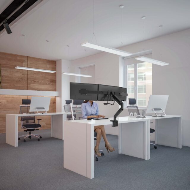 Gembird MA-DA3-03 monitor mount / stand 68.6 cm (27 ) Desk Black - imagine 11