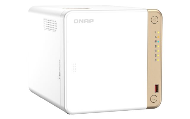 QNAP TS-462-4G NAS/storage server Tower Intel® Celeron® N4505 4 GB DDR4 0 TB QNAP QTS White - imagine 5