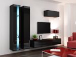Cama Shelf unit VIGO NEW 180/40/30 black/black gloss - imagine 8