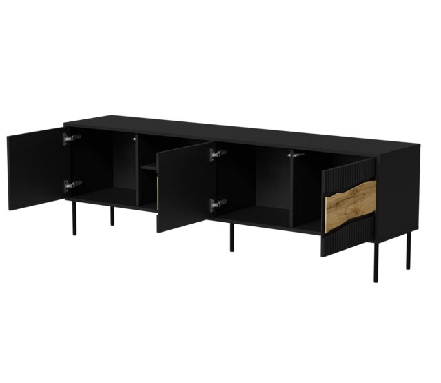 Cama INSERTO 3D1W TV cabinet 190x40x61.5 black + LED - imagine 5