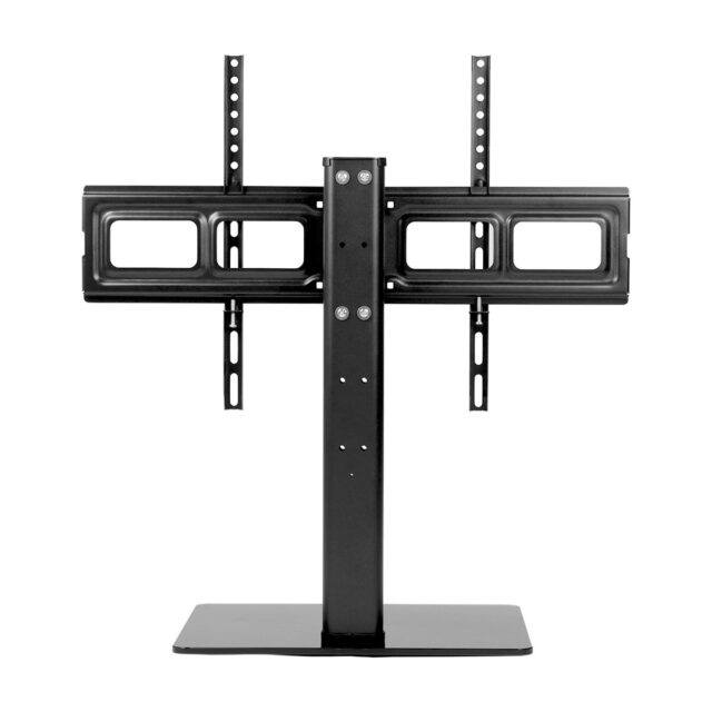Maclean MC-386 Universal TV Stand Base for Cabinet Dresser Table Desk 32  - 75  40kg VESA 35° Rotating Temepred Glass Adjustable TV Height Powder Coating - imagine 10