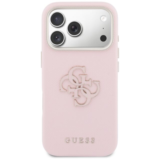 Case Guess FW Resin Logo for iPhone 17    Pro Max pink - imagine 3