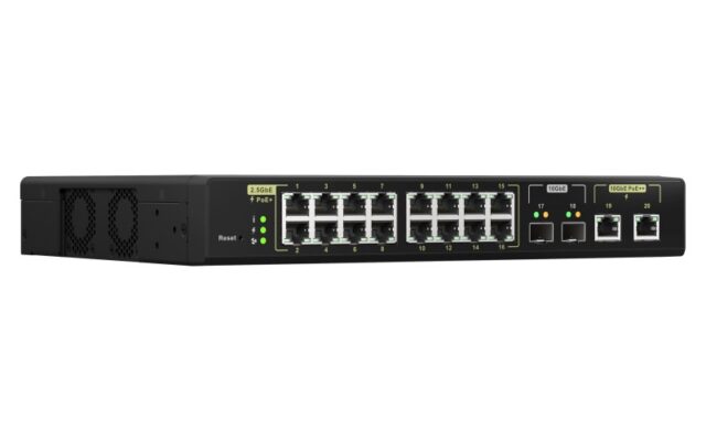 QNAP QSW-M2116P-2T2S network switch Managed L2 2.5G Ethernet Power over Ethernet (PoE) Black - imagine 2