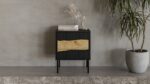 Cama INSERTO bedside cabinet  2 pcs  50x40x61.5 cm  black + LED - imagine 8