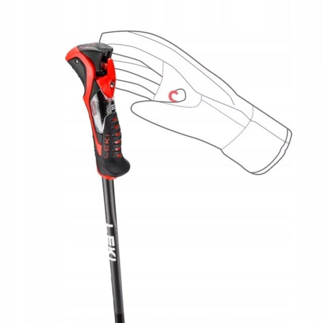LEKI POLES 3D ??AIRFOIL black/red 125 - imagine 4