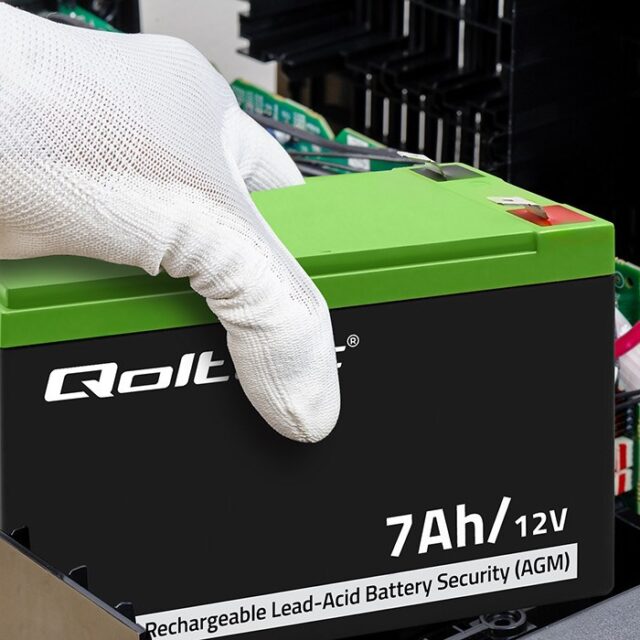 Qoltec 53076 AGM battery | 12V | 7Ah | Security - imagine 4
