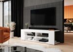 Cama TV cabinet RTV TEXAS 50/134/40 white/white gloss - imagine 2