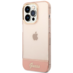 Guess GUHCP14LHGCOP iPhone 14 Pro 6,1" pink hardcase Translucent - imagine 2