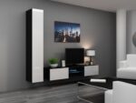 Cama Full cabinet VIGO '180' 180/40/30 white/black gloss - imagine 12