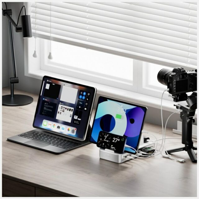 4smarts Team 100W charging station 5xUSB-C with set of 6 cables silver - imagine 7