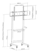 Techly ICA-TR74 TV mount/stand 2.29 m (90 ) Black - imagine 6