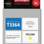 Activejet AE-33YNX Ink Cartridge (replacement for Epson 33XL T3364; Supreme; 12 ml; yellow)