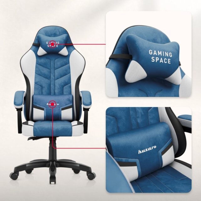 Huzaro Force 2.7 Black Carbon Gaming chair Blue - imagine 3