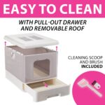 FERPLAST SAHARA TOILET GREY PINK kuweta dla kota - imagine 13