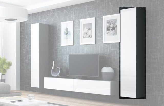 Cama Full cabinet VIGO '180' 180/40/30 grey/white gloss - imagine 6