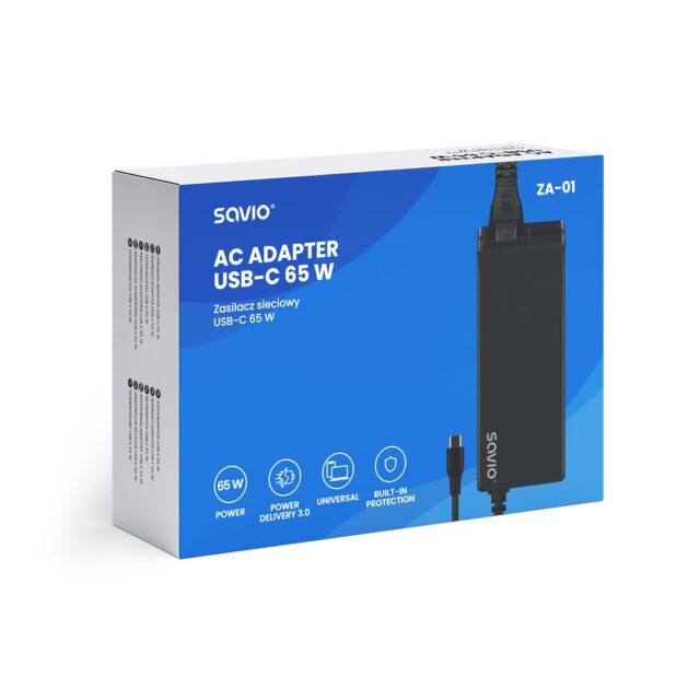 Savio ZA-01 mobile device charger Netbook  Laptop  Smartphone  Telephone Black AC Indoor - imagine 4