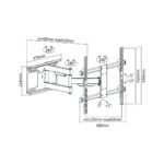 Cabletech TV bracket 37-70   Black max Vesa 600x400 60kg