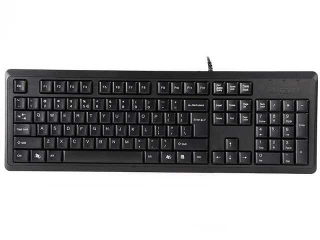 A4Tech KR-92 keyboard Universal USB QWERTY English Black - imagine 5