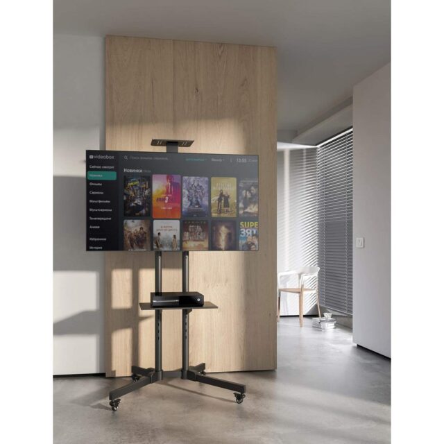 Manhattan TV & Monitor Mount  Trolley Stand  1 screen  Screen Sizes: 37-65   Black  VESA 200x200 to 600x400mm  Max 40kg  LFD  Lifetime Warranty - imagine 10