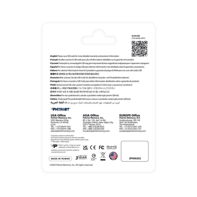 Patriot Memory Tab T560 64GB USB flash drive Dual USB 120MB/s (PS64GT560DS5D) Silver - imagine 5