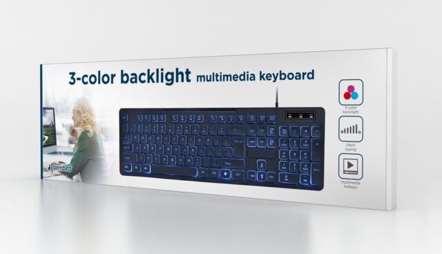 Gembird KB-UML3-02 keyboard Home/Office USB QWERTY US English Black - imagine 6