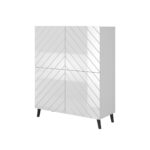 Shelving ABETO 100.5 x 40 x 121.5 cm white/gloss white