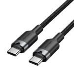 Kabel USB-C do USB-C Vention w oplocie 3A 480Mbps 60W PD 2m czarny