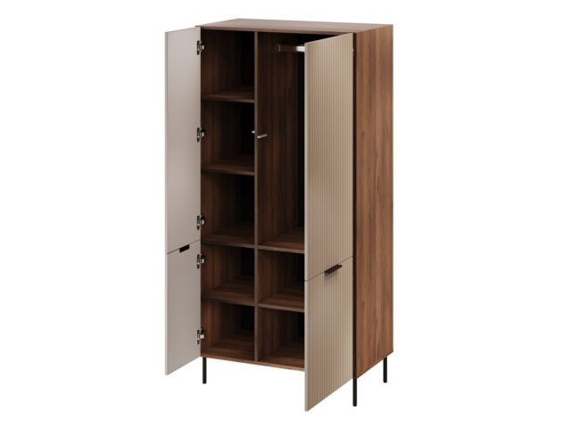 Cama 5 ALMERA wardrobe 90x52x185 walnut/cashmere - imagine 2