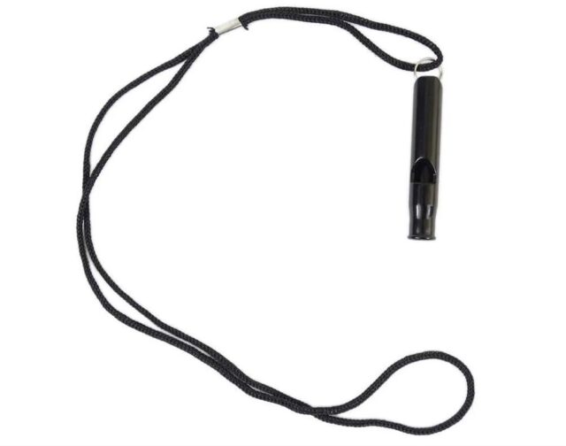 Survival whistle  aluminium   black - imagine 3