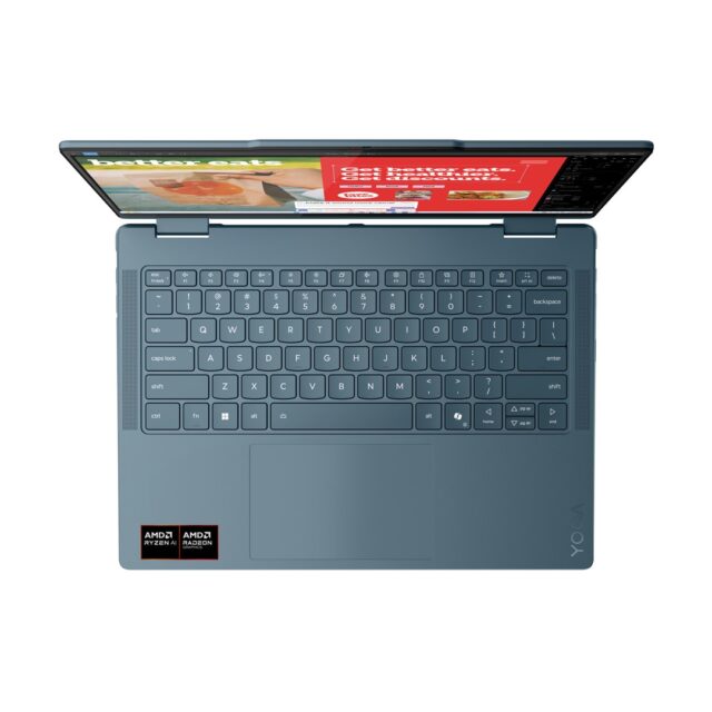 Lenovo Yoga 7 2-in-1 14AKP10 Ryzen AI 5 340 14.0 WUXGA Touch OLED 400nits Glossy 60Hz 16GB LPDDR5-6400 SSD512 Radeon 840M Graphics Cam 5.0MP 70Wh Win11 Tidal Teal - imagine 7