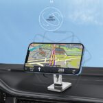 AWEI magnetic car holder X19 for cockpit silver-black - imagine 3