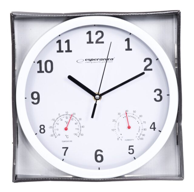 Esperanza EHC016K Mechanical wall clock Round Black - imagine 2