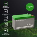 Qoltec 53031 AGM battery | 12V | 9Ah - imagine 2