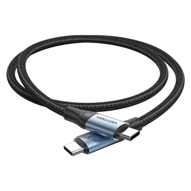 Kabel USB-C do USB-C Vention USB 2.0 5A 240W 1.5m czarny - imagine 3