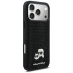 Case Karl Lagerfeld Rhinestones Karl&Choupette Pin for iPhone 17 Pro Max black - imagine 4