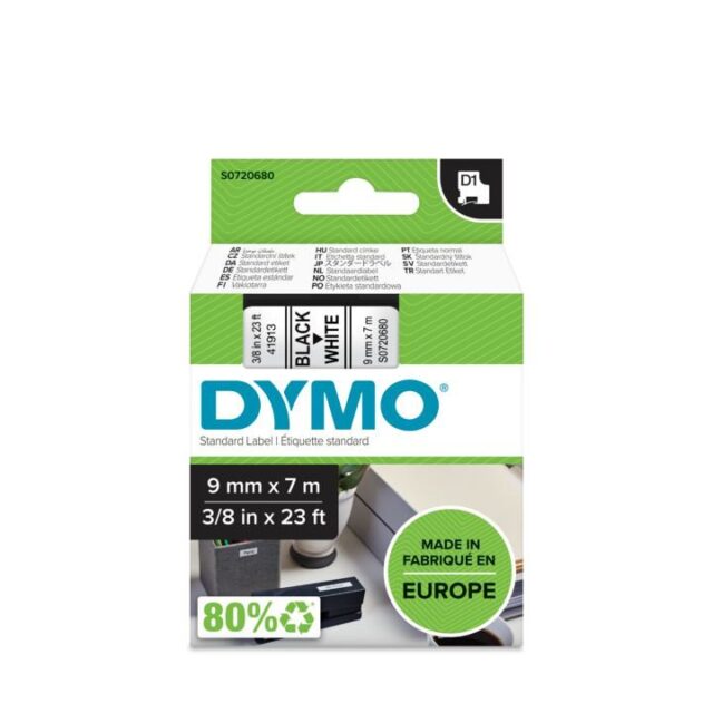 DYMO D1 Standard - Black on White - 9mm - imagine 12