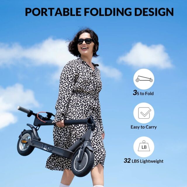 Invanti ES09 (V30 Pro) 350W electric scooter  30–35 km - imagine 13