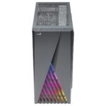 Aerocool DELTABKV1 ATX PC Case RGB Front Full Side Window 12cm Fan Black