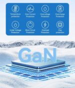 Uniwersalny adapter podróżny z ładowarką Vention 65W GaN 2x USB-A 2x USB-C czarny - imagine 6