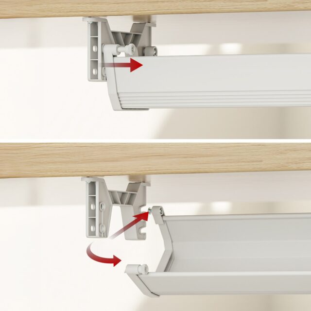 Maclean under-desk cable/extension organizer  max. load 5kg  white  MC-106 W - imagine 4