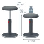 Leitz Ergo Cosy Active Sit Stand Stool 2 in1 - imagine 6