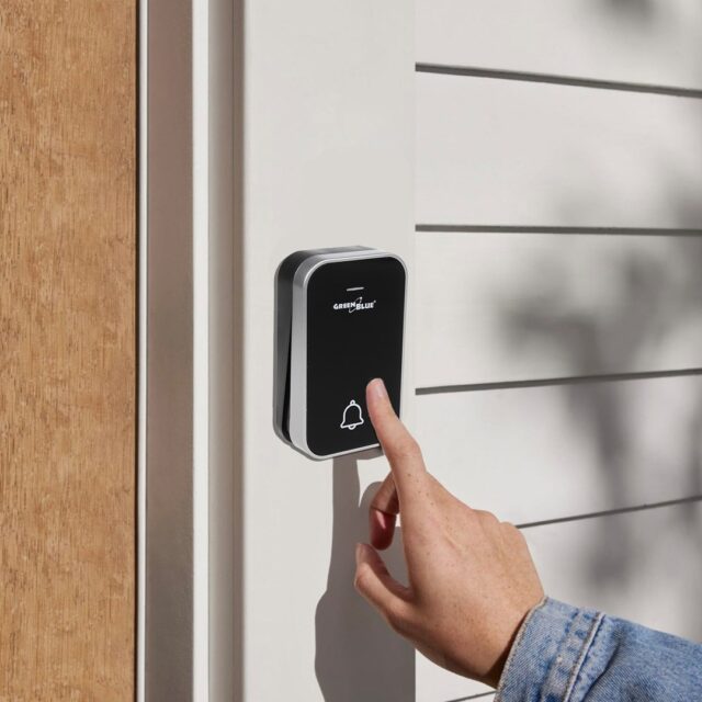 GreenBlue GB157 B Kinetic Battery-free Wireless Dorr Bell  Melodies  Black  Range up to 200m  IP44 - imagine 3