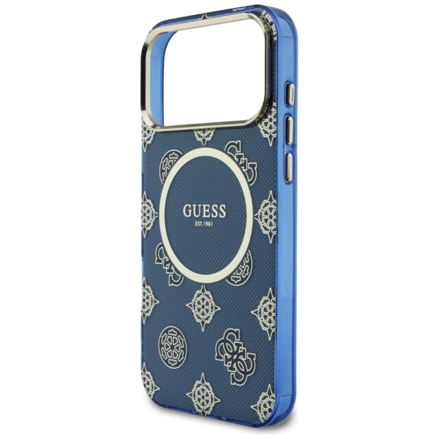 Case Guess IML Peony Dot MagSafe for  iPhone 17 Pro Max blue - imagine 6