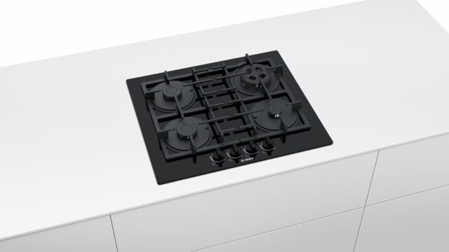 Bosch Serie 4 PNP6B6B90 hob Black Built-in 60 cm Gas 4 zone(s) - imagine 2