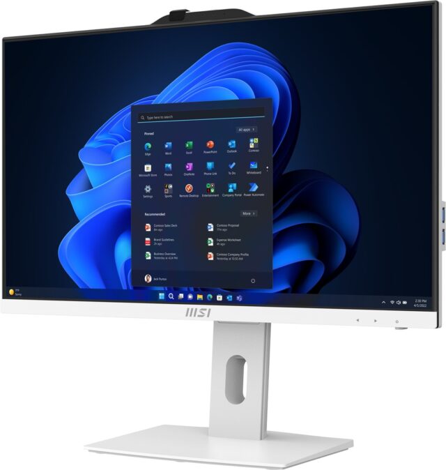 MSI AIO PRO AP242P 14M-691EU i5-14400 23.8  IPS LED FHD Non-Touch Anti-Glare 16GB SSD512GB M.2 AX211 WiFi 6E Windows 11 Pro White - imagine 15