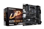 GIGABYTE A520M DS3H V2 Motherboard - Supports AMD Ryzen 5000 Series AM4 CPUs  up to 4733MHz DDR4 (OC)  PCIe 3.0 x16  GbE LAN  USB 3.2 Gen 1
