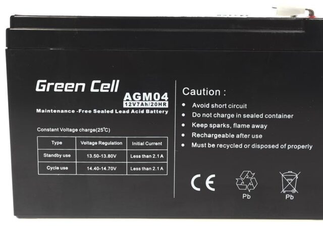 Green Cell AGM04 UPS battery Sealed Lead Acid (VRLA) 12 V 7 Ah - imagine 3
